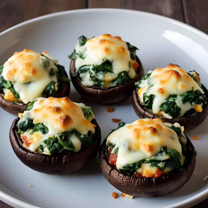 Spinach and Cheese Stuffed Portobello Mushroom Recipe