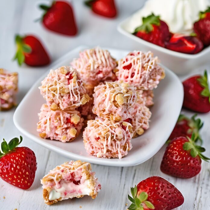Strawberry Cheesecake Crunch Bites Recipe
