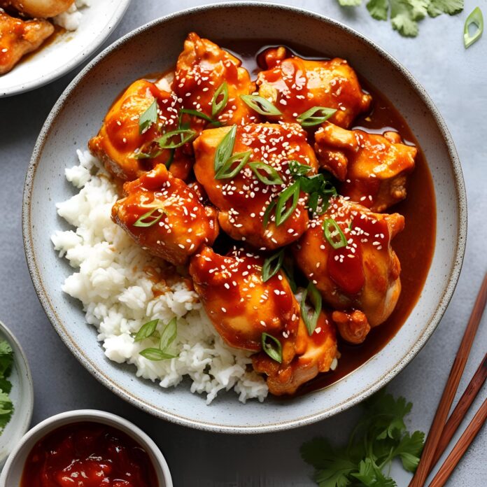 Sweet and Spicy Korean Gochujang Chicken Recipe