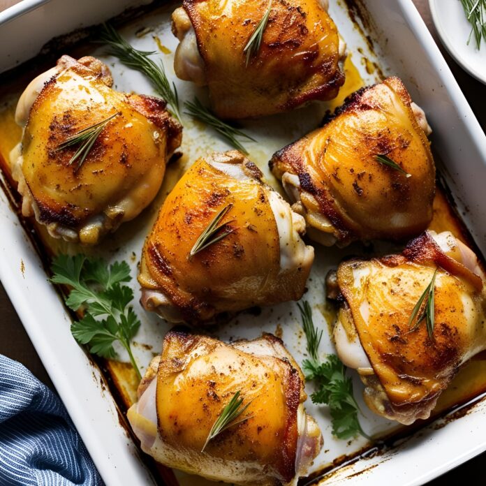 Baked Chicken Thighs with Crispy Skin Recipe