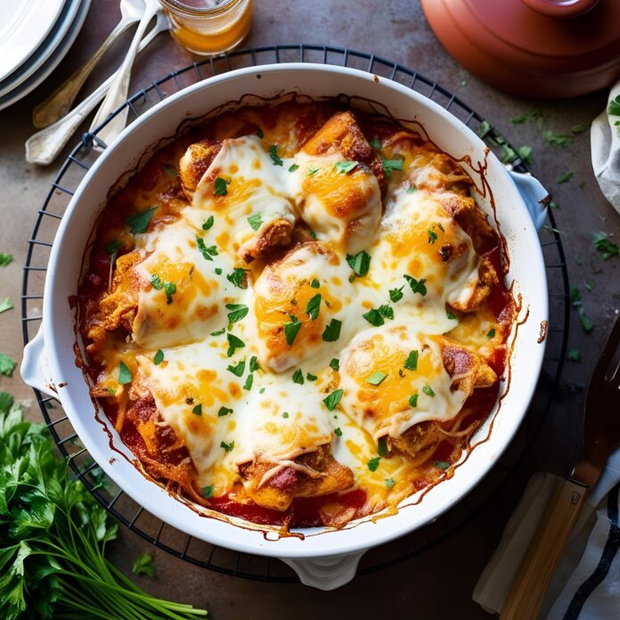 Best Cheesy Mozzarella Chicken Bake Recipe
