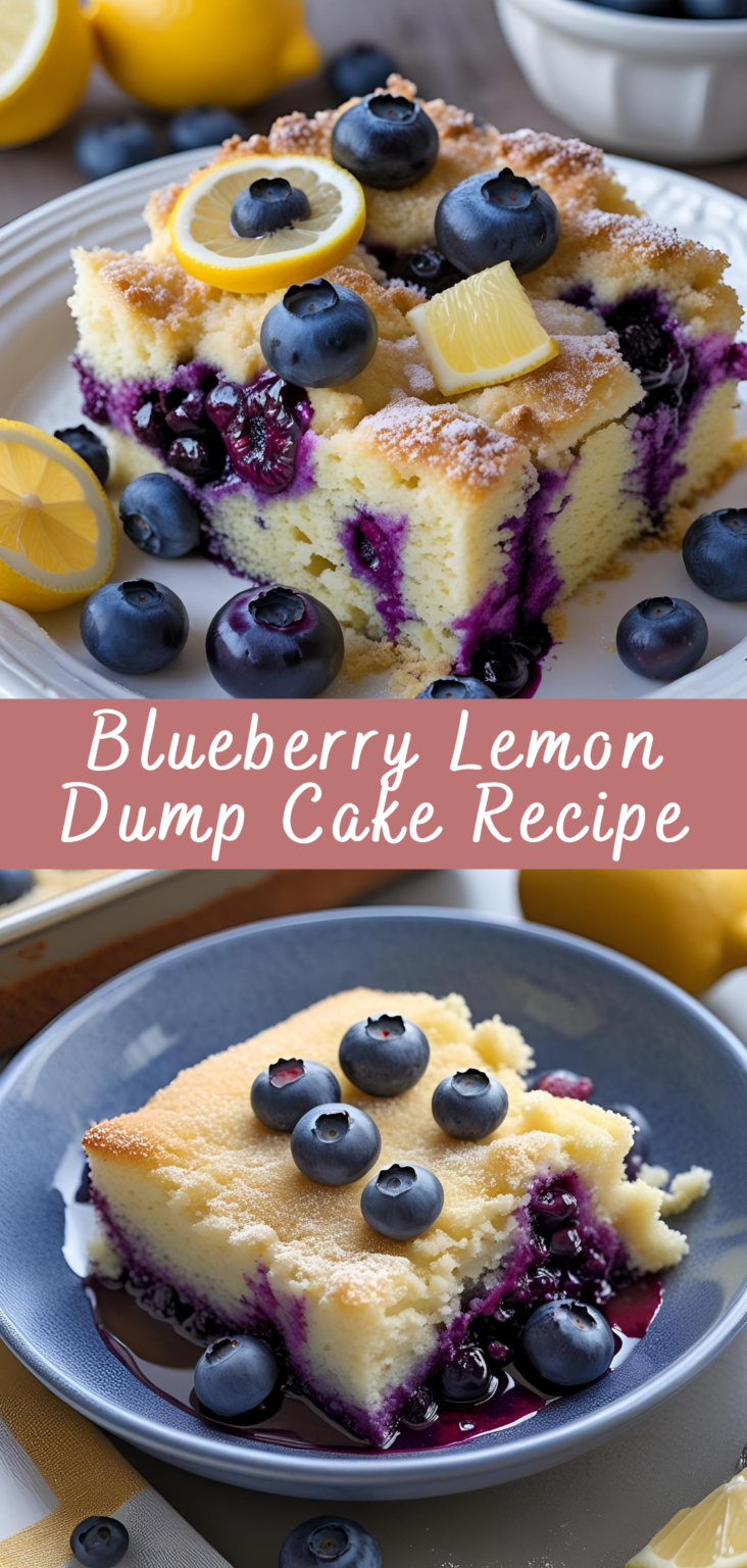 Blueberry Lemon Dump Cake Recipe | Cheff Recipes