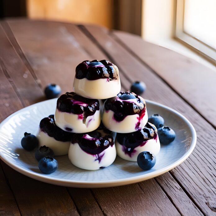 Blueberry Swirl Yogurt Bites Recipe