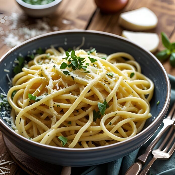 Buttery Garlic Noodles with Parmesan Recipe