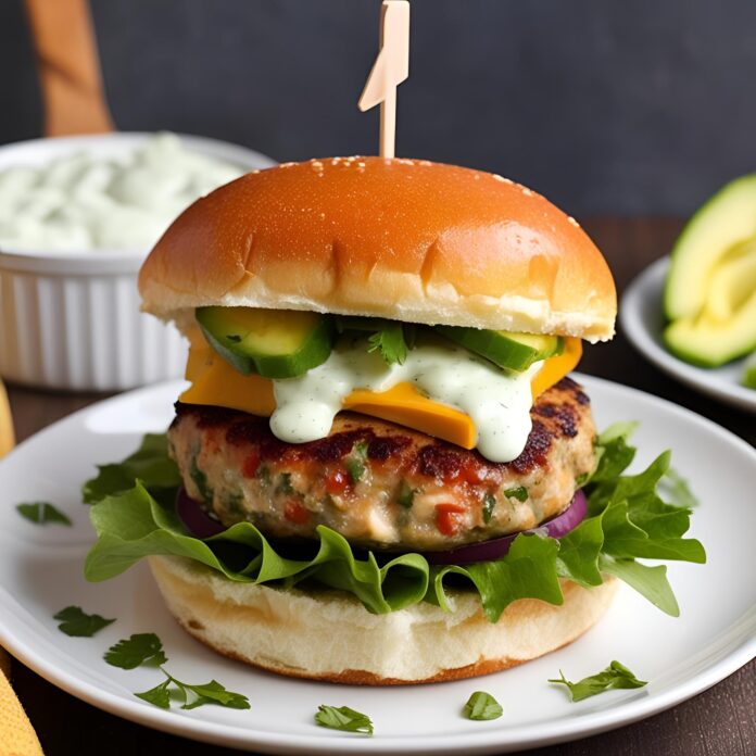 Cheddar Ranch Chicken Burgers Recipe