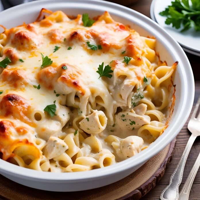 Chicken Alfredo Pasta Bake Recipe