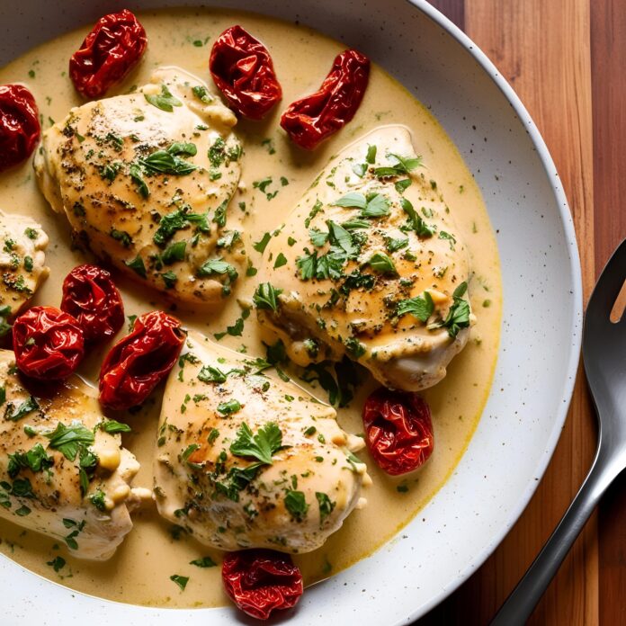 Creamy Chicken with Sun-Dried Tomatoes Recipe