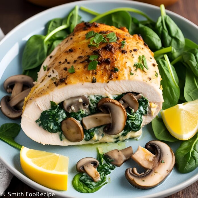 Creamy Mushroom and Spinach Stuffed Chicken Recipe