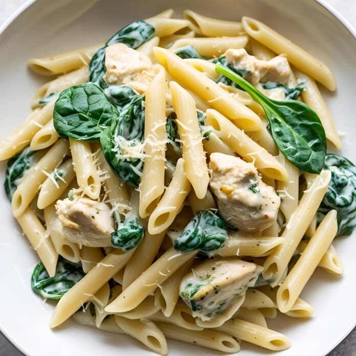 Creamy Spinach Chicken Pasta Recipe