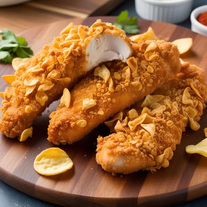 Crispy Baked Chicken Tenders with Chip Crust Recipe