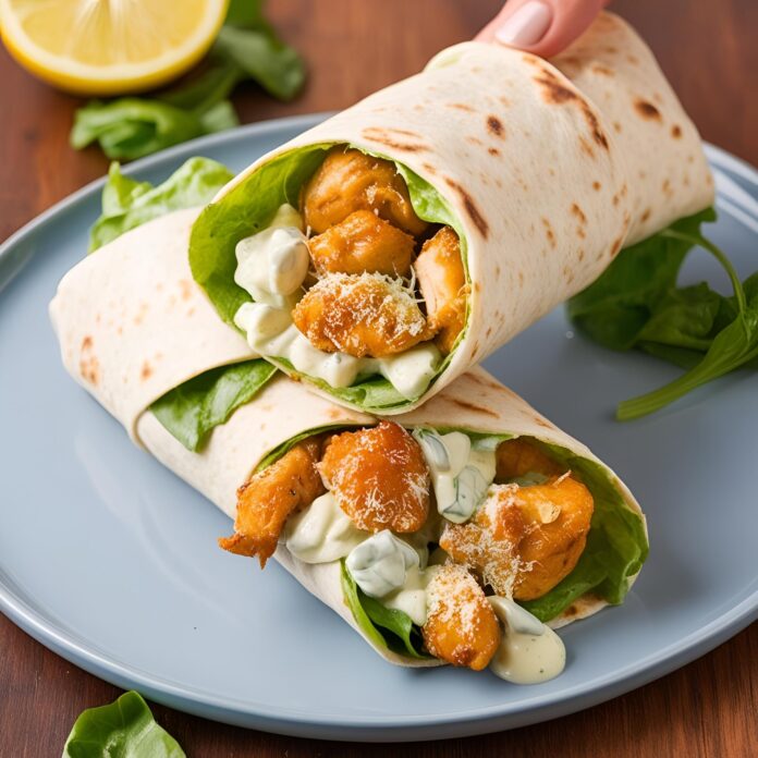 Crispy Chicken Caesar Wrap Recipe