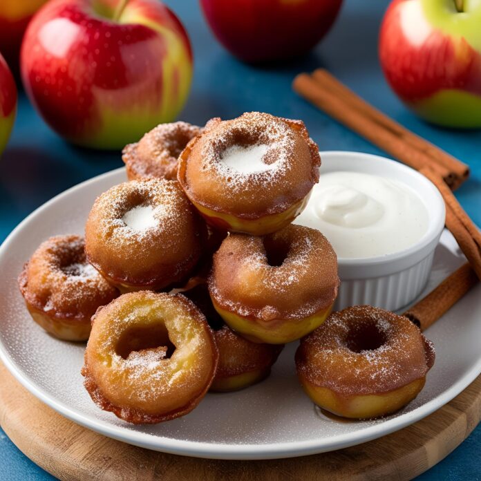Crispy and Sweet Cinnamon Glazed Apple Fritter Bites Recipe