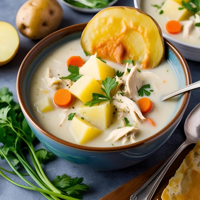 Crockpot Creamy Chicken and Potato Soup Recipe