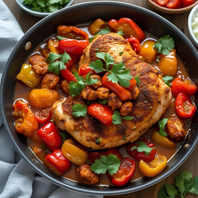 Flavorful Cajun Chicken with Sweet Bell Peppers Recipe