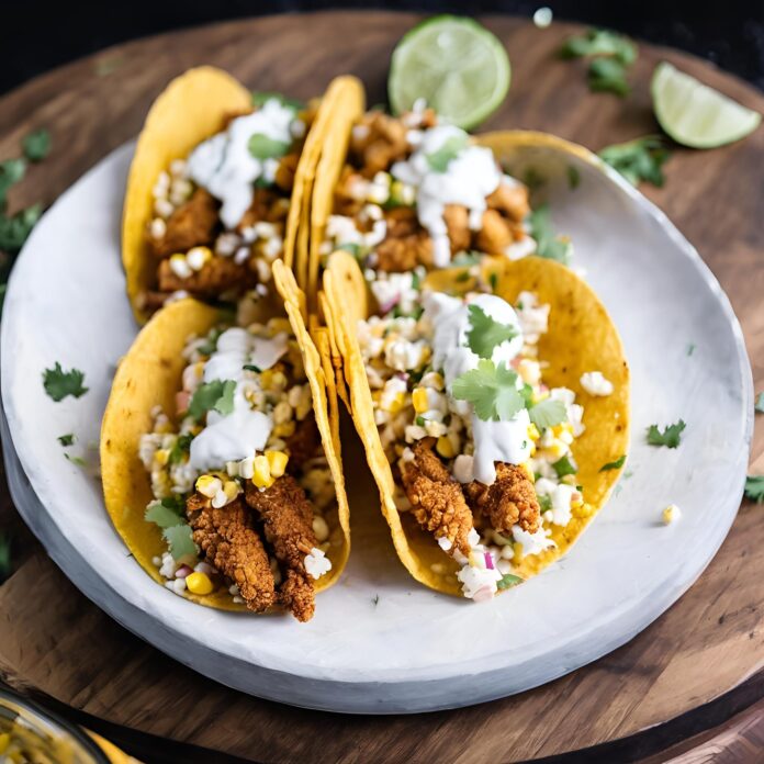 Fried Chicken Street Corn Tacos Recipe