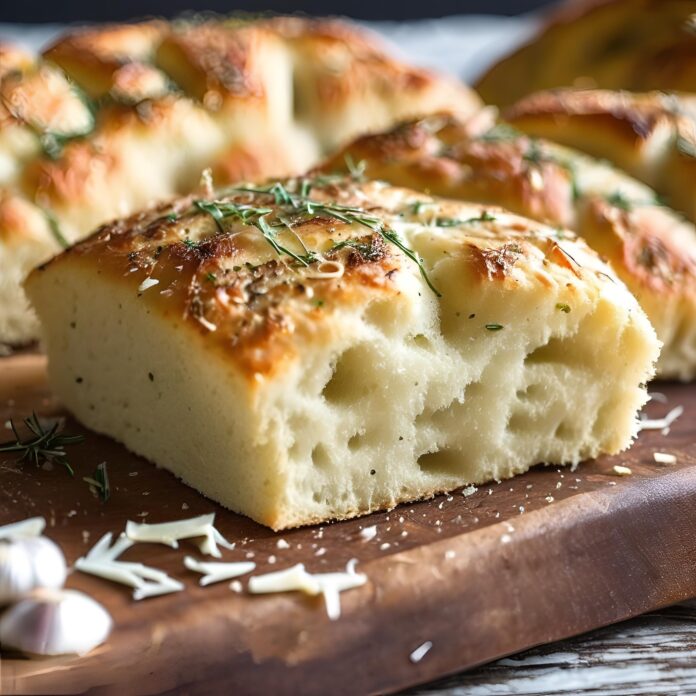 Garlic Parmesan Focaccia Bread Recipe