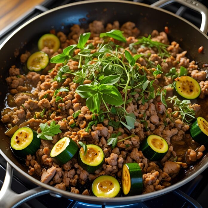 Ground Turkey and Zucchini Skillet Recipe