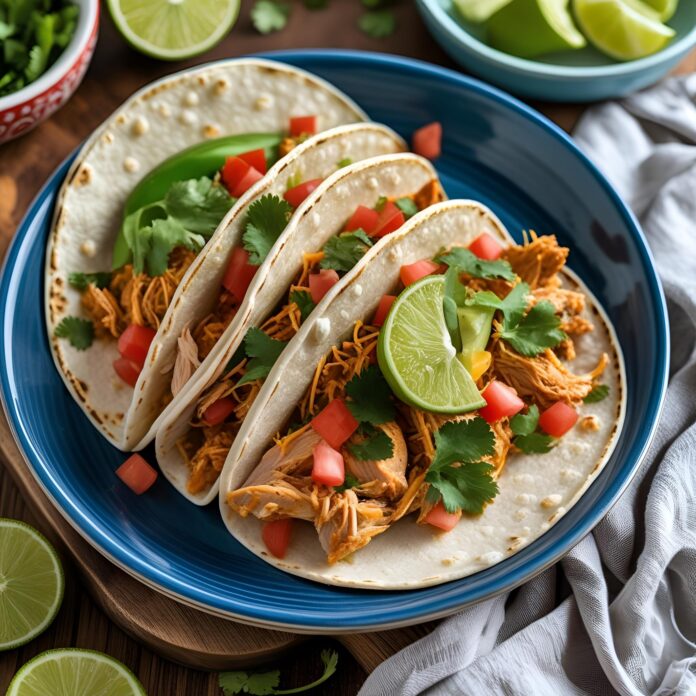 Healthy Crockpot Chicken Tacos Recipe