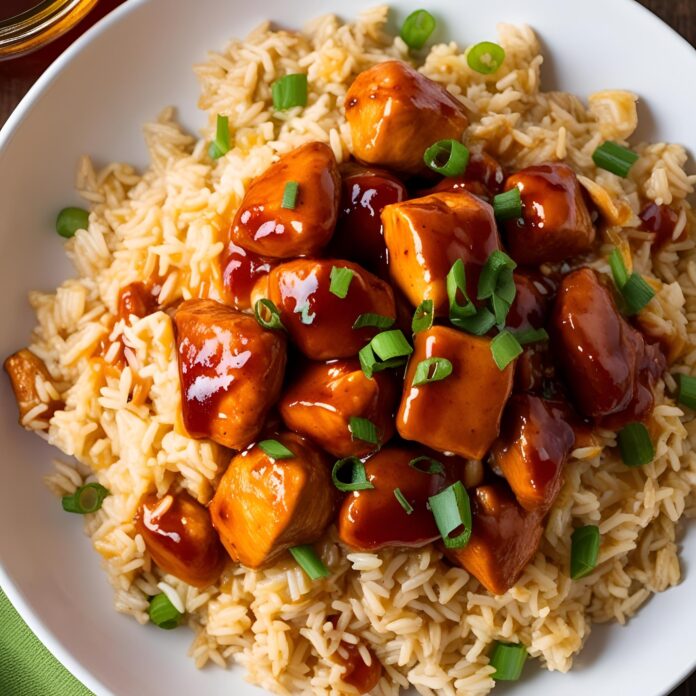 Honey BBQ Chicken Rice Recipe