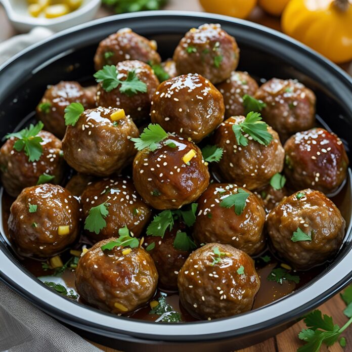 Honey Garlic Crockpot Meatballs Recipe