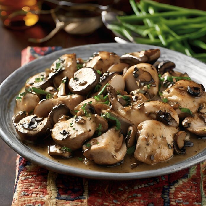 Peppery Chicken Mushrooms Recipe