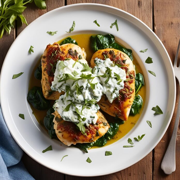 Ricotta Spinach Topped Chicken Recipe