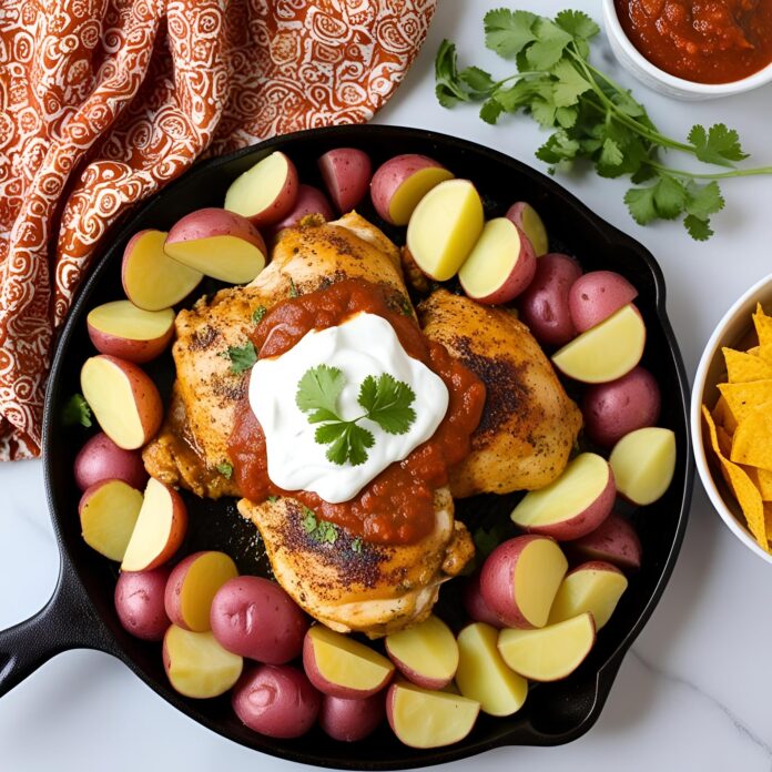 Sheet Pan Salsa Chicken and Potatoes Recipe