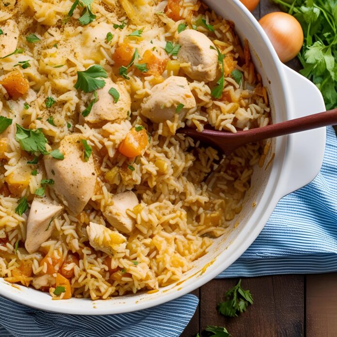 Simple Italian Chicken Rice Casserole Recipe