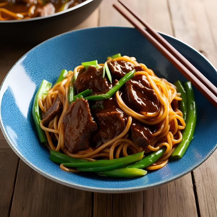 Sticky Beef Noodles Recipe