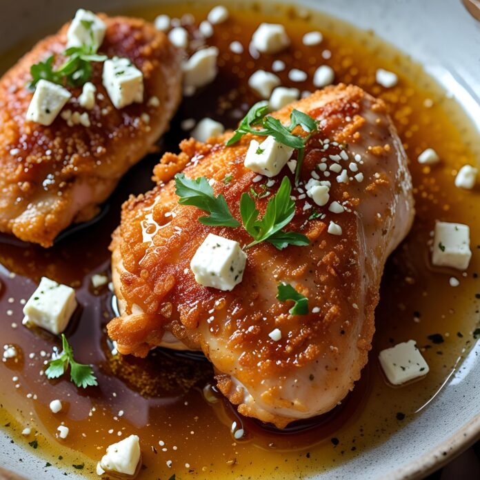 Tasty Crispy Hot Honey Feta Chicken Recipe