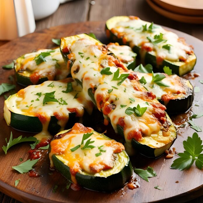 Tender Cheesy Zucchini Steaks Recipe