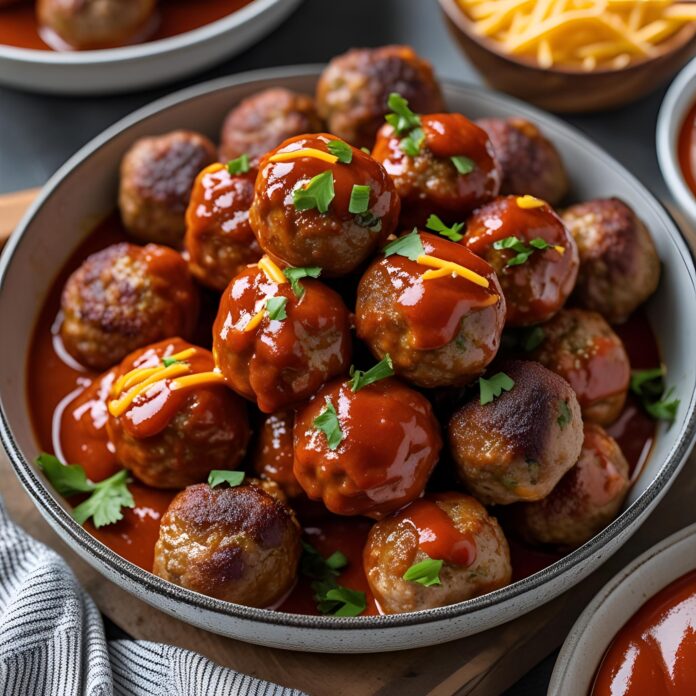BBQ Cheddar Meatballs Recipe