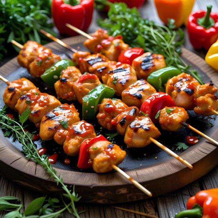 Bang Bang Chicken Skewers Recipe