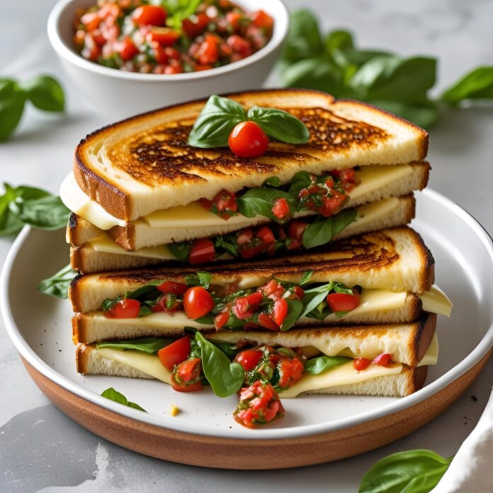 Bruschetta Grilled Cheese Sandwiches Recipe