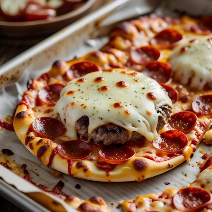 Cheesy Pizza Burger Bake Recipe