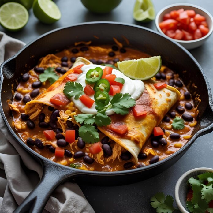 Chicken Black Bean Enchilada Skillet Recipe