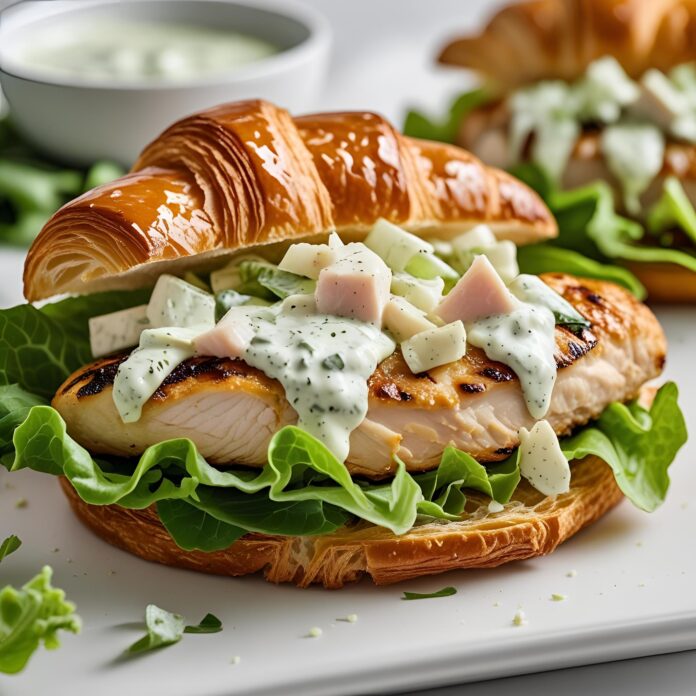 Chicken Caesar Croissant Sandwich Recipe