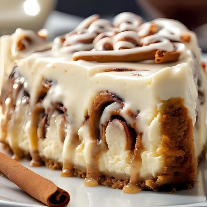 Creamy Cinnamon Roll Cheesecake Recipe
