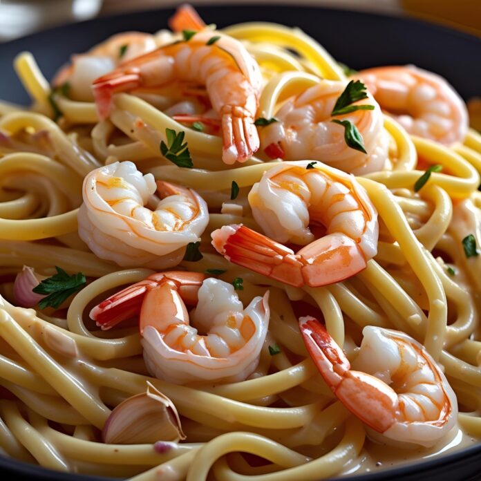 Creamy Garlic Shrimp Pasta Recipe