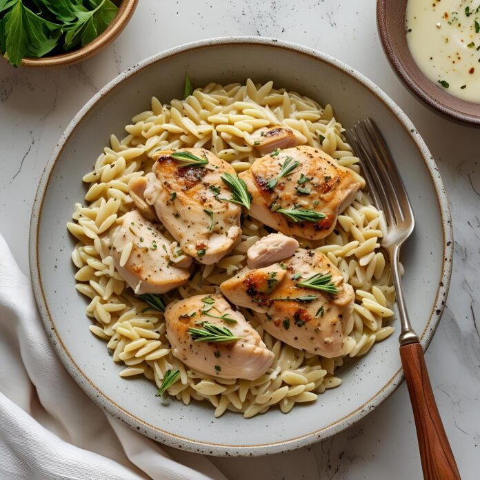 Creamy Orzo With Chicken Recipe