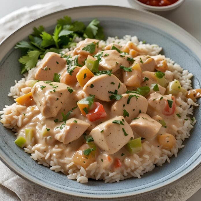 Creamy Smothered Chicken Rice Recipe