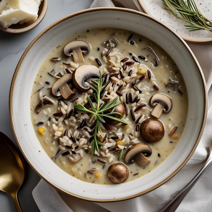 Creamy Wild Rice and Mushroom Soup Recipe