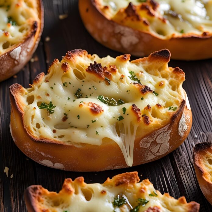 Crispy and Cheesy Garlic Parmesan Bread Recipe
