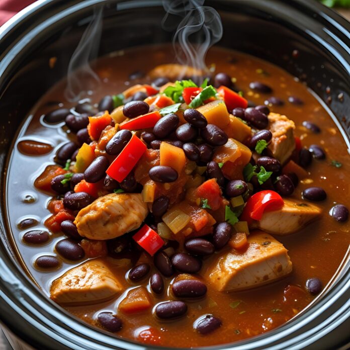 Crockpot Chicken and Black Bean Chili Recipe
