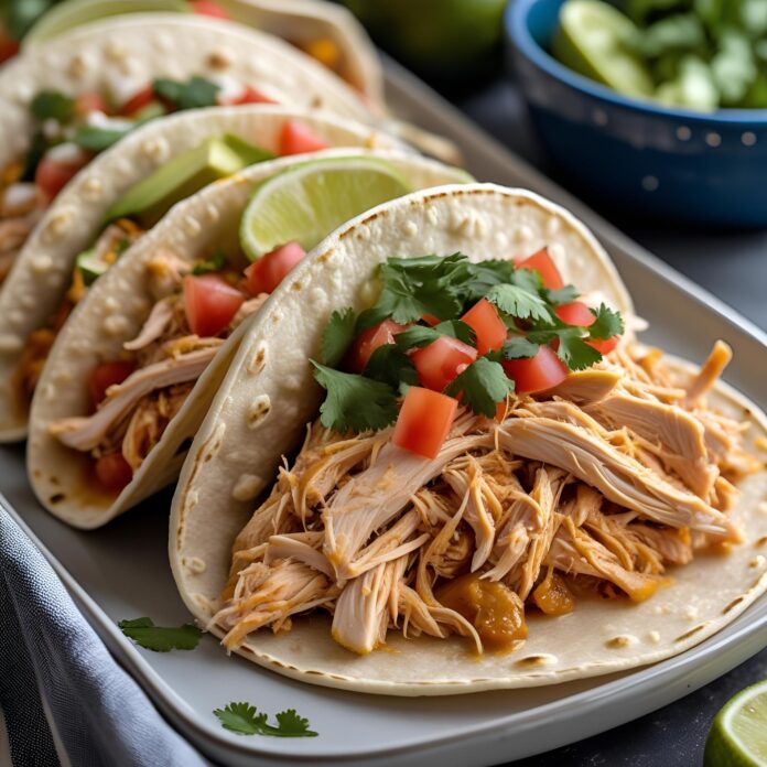 Crockpot Shredded Chicken Tacos Recipe