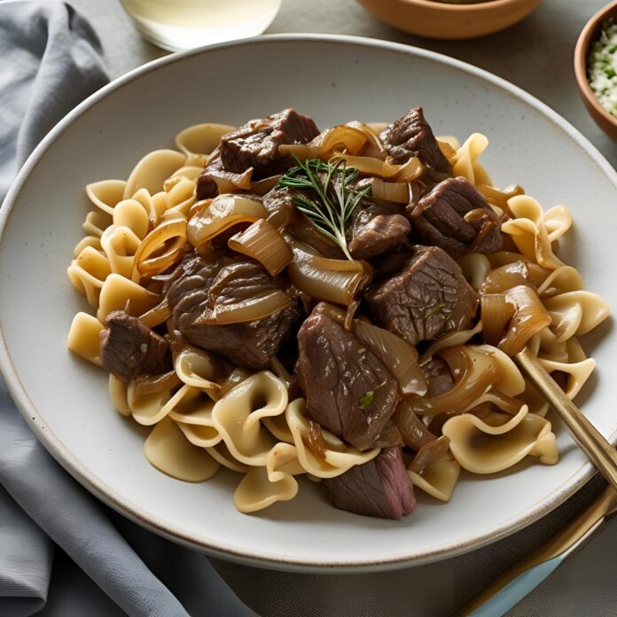 French Onion Beef and Noodles Recipe