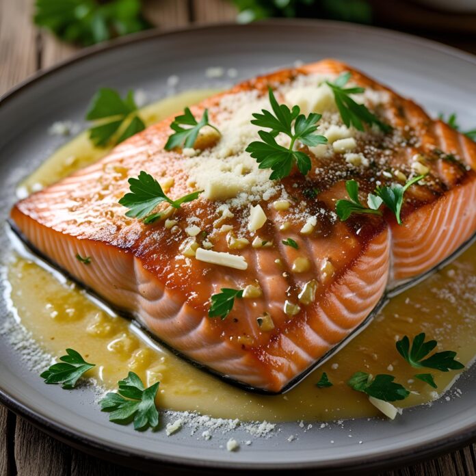 Garlic Butter Parmesan Salmon Recipe