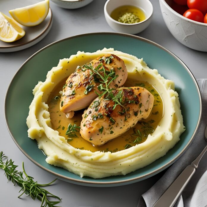 Garlic Herb Chicken with Creamy Mash Recipe