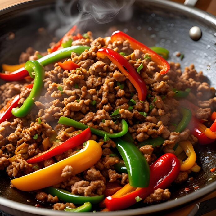 Ground Turkey and Peppers Stir-Fry Recipe