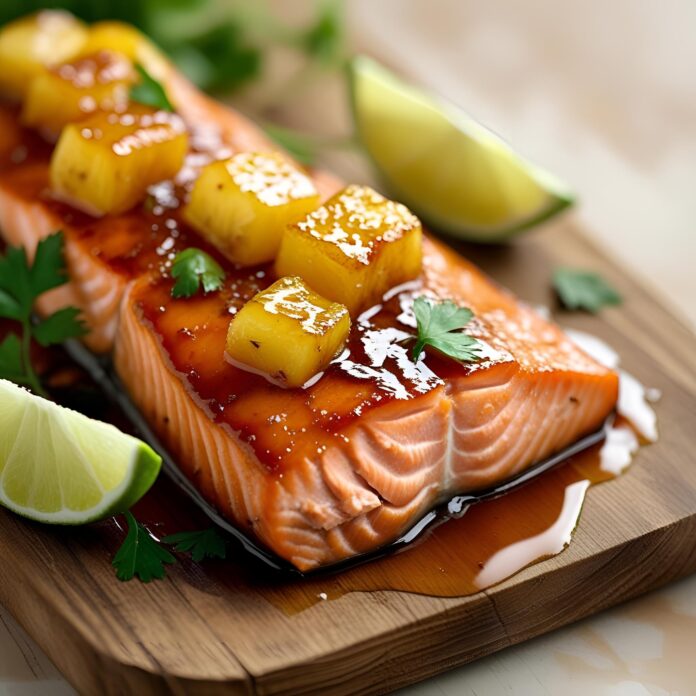 Honey Pineapple Glazed Salmon Recipe